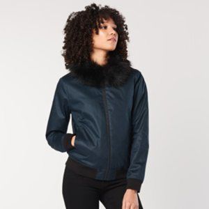 Ladies' Fur Bomber Midnight Blue (LFB)